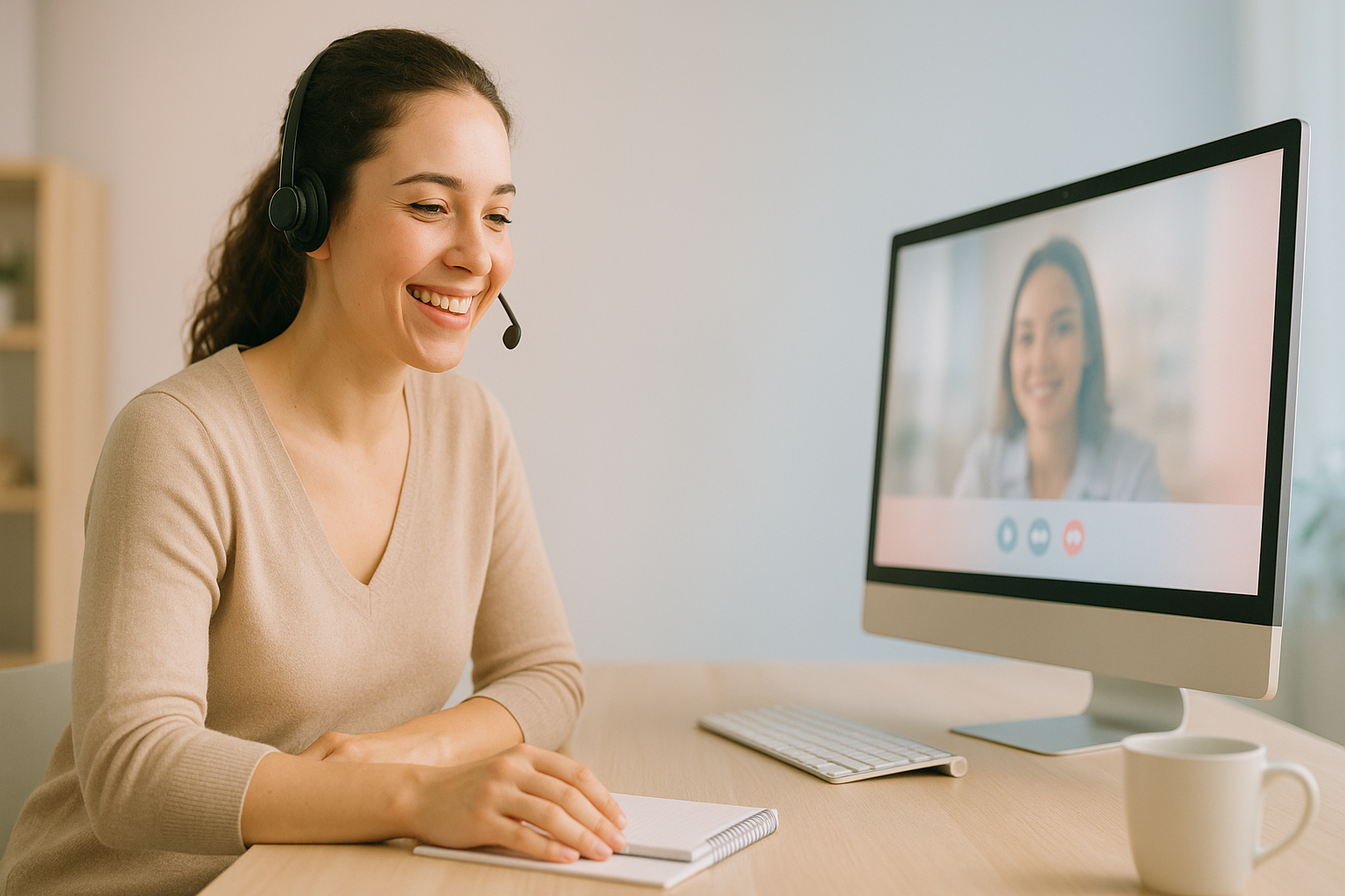 Standard Meds telehealth specialist speaking with a patient on the phone